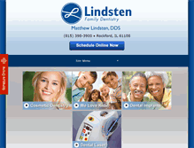 Tablet Screenshot of lindstenfamilydentistry.com